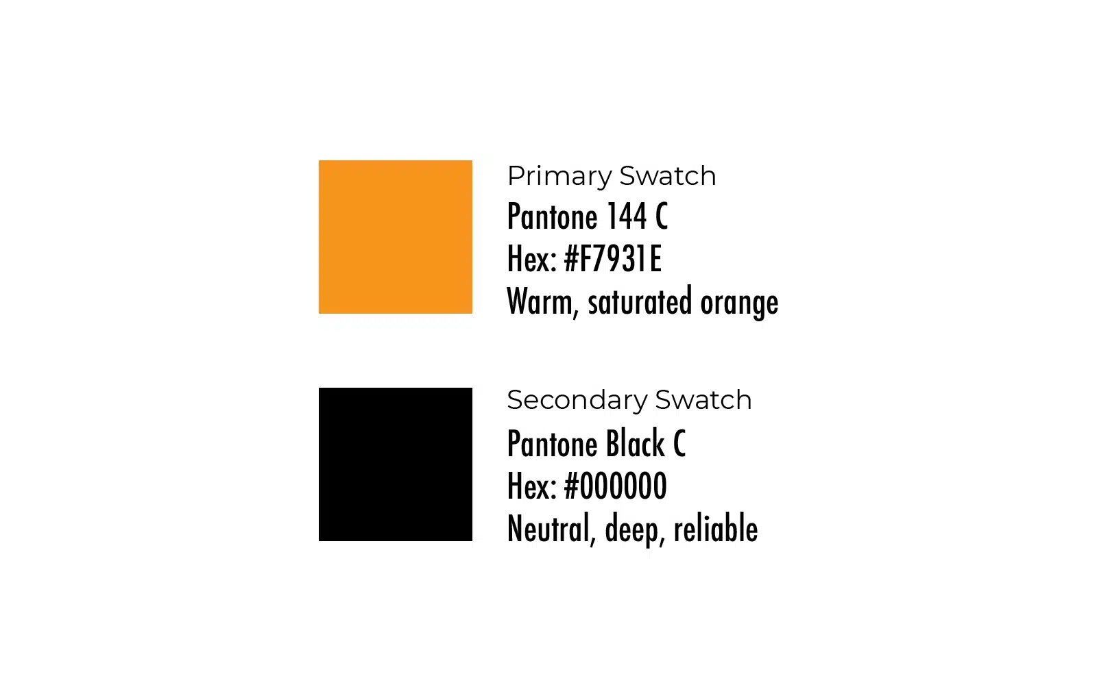Donato Select brand colours and typography preview