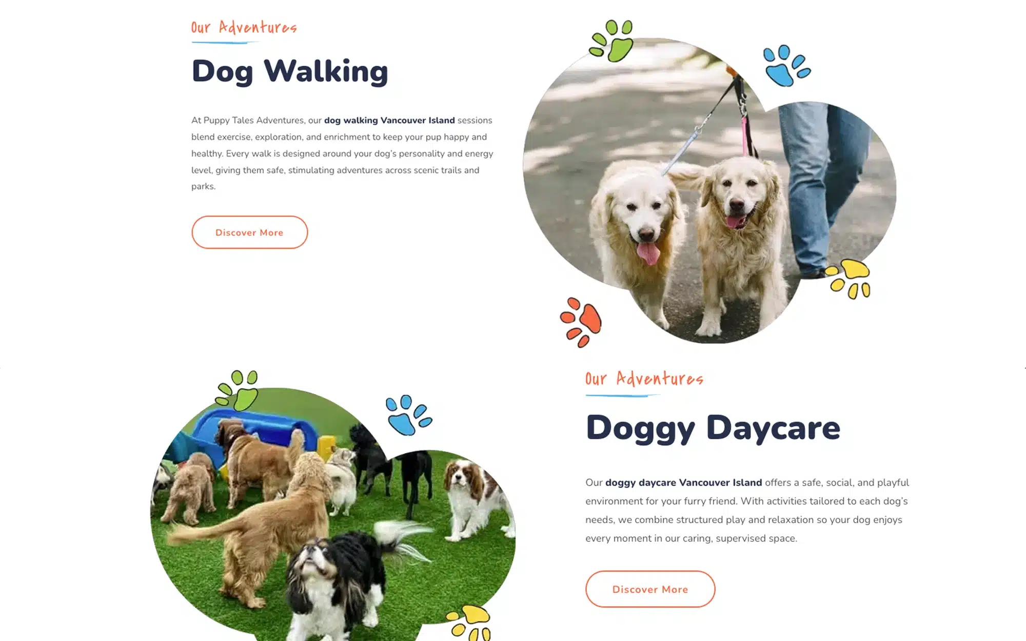 Puppy Tales Adventures brand elements enlarged