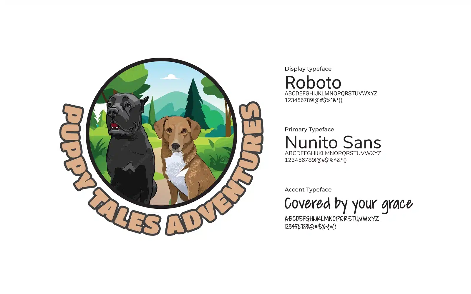 Puppy Tales Adventures logo design preview
